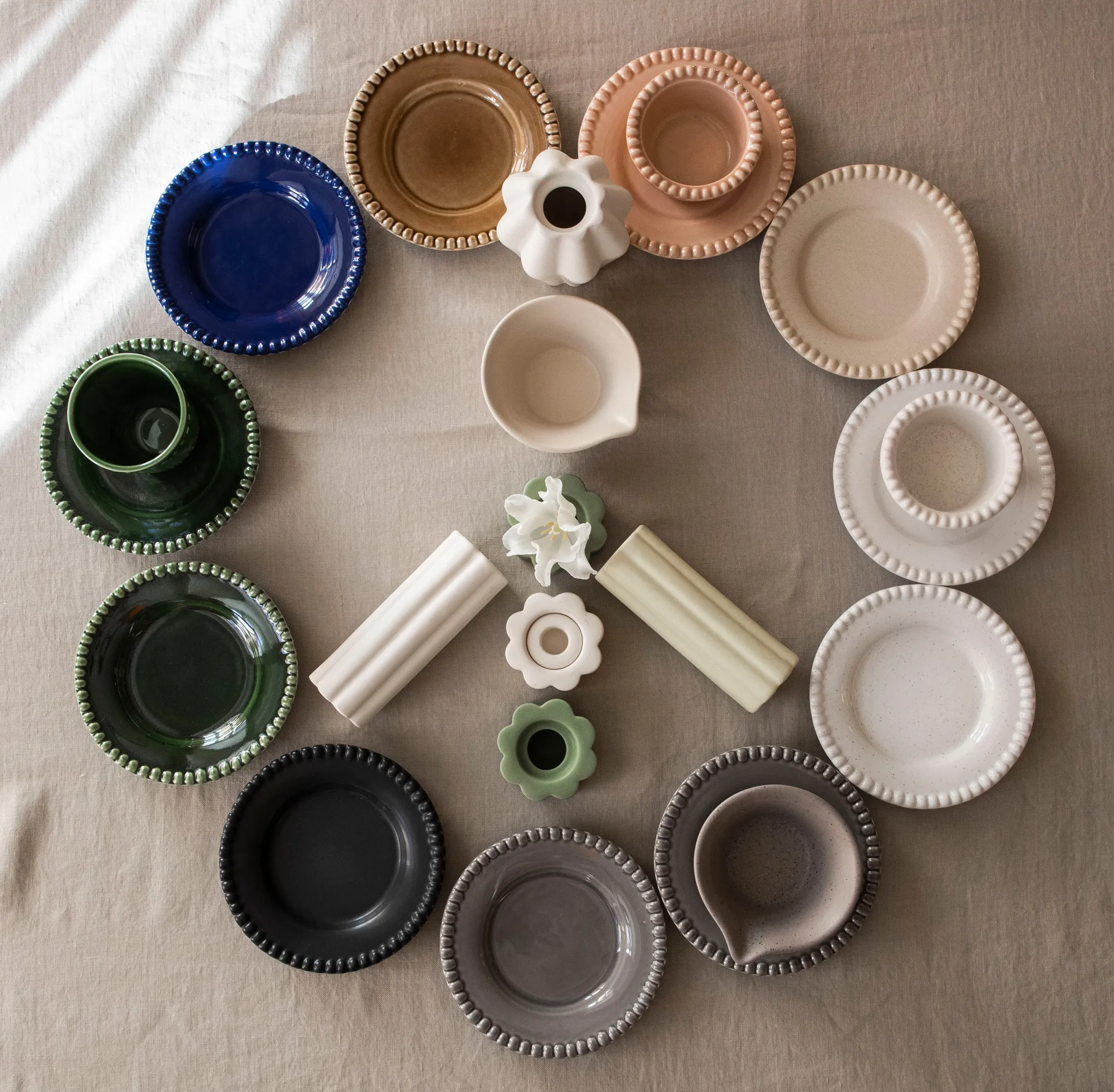 Vaso/suporte de velas Birgit 5 cm, Shell PotteryJo