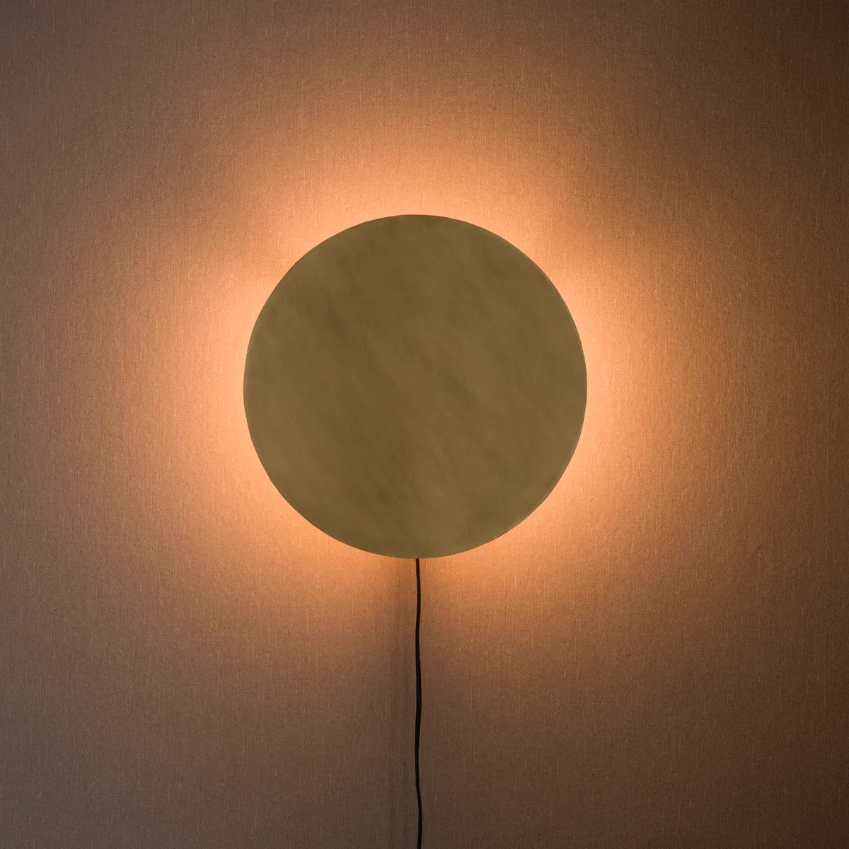 Candeeiro de parede Full moon Ø35 cm, Ouro pálido PR Home