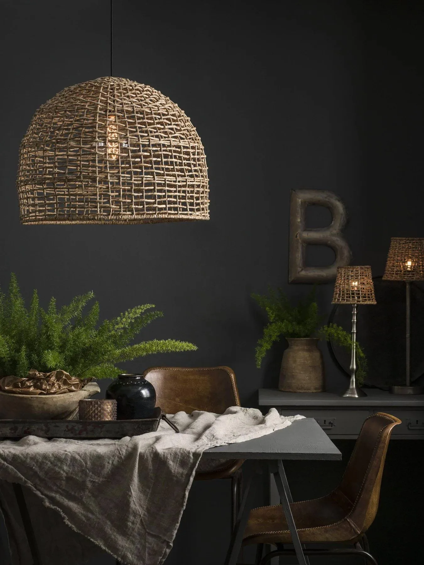 Candeeiro de teto Cebu, Natural, Ø46 cm PR Home