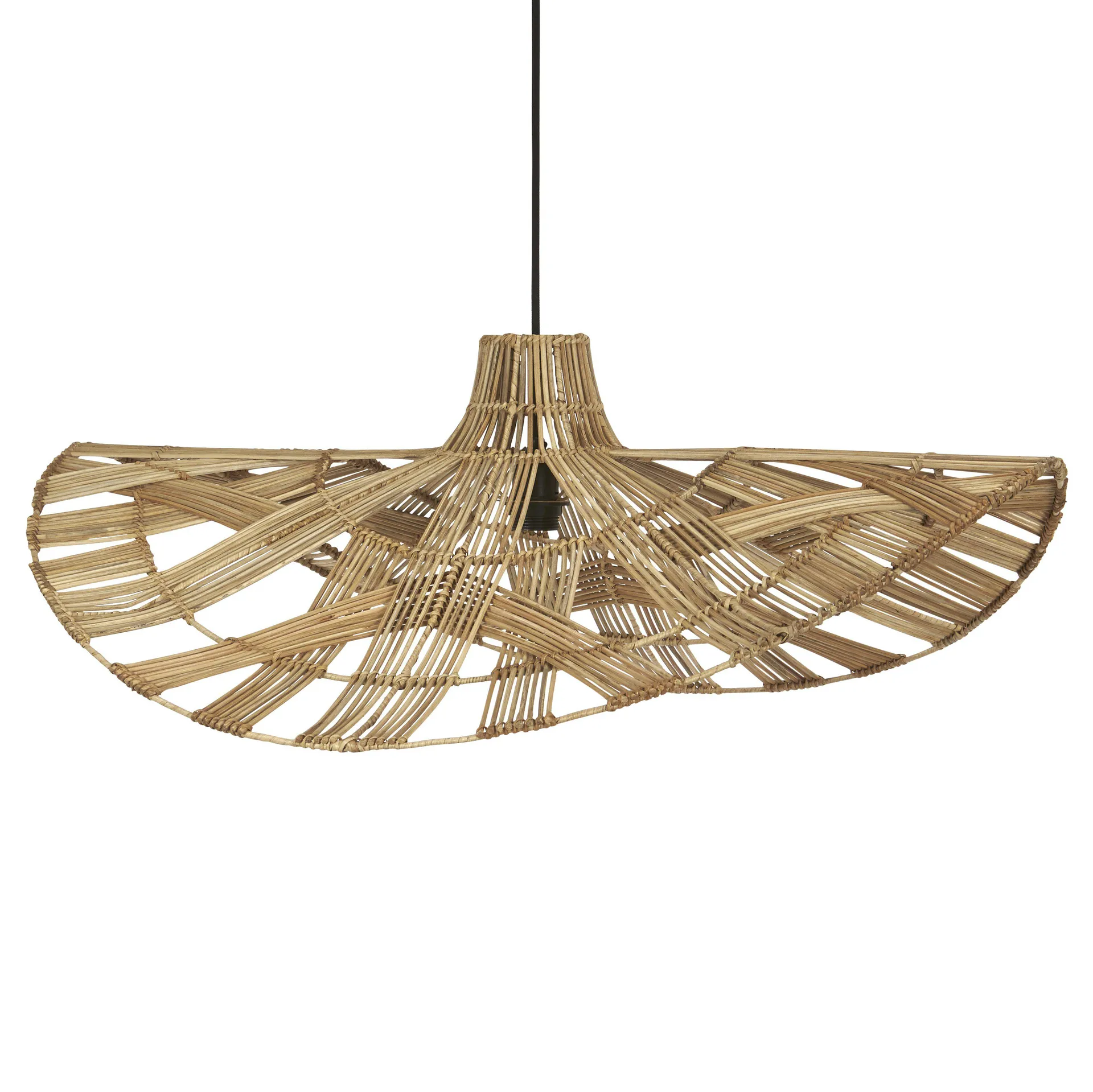 Candeeiro de teto rattan Wella 81 cm, natural PR Home