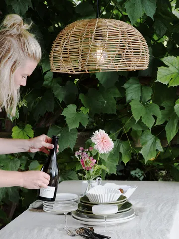 Mayla pendente para exterior - Natural, Ø43x24 cm - PR Home