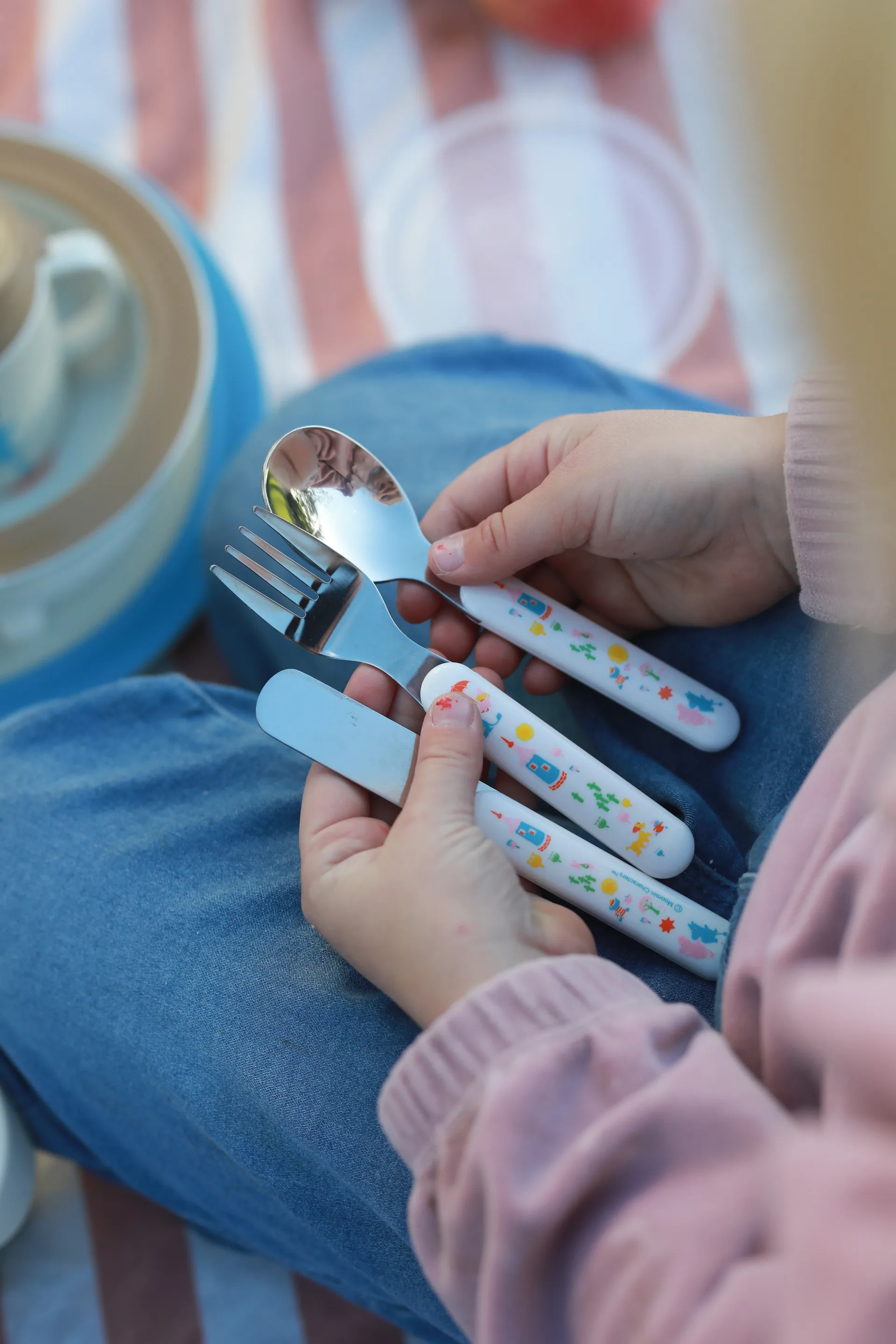 Mumin 80 conjunto de talheres 3 peças, Branco Rätt Start