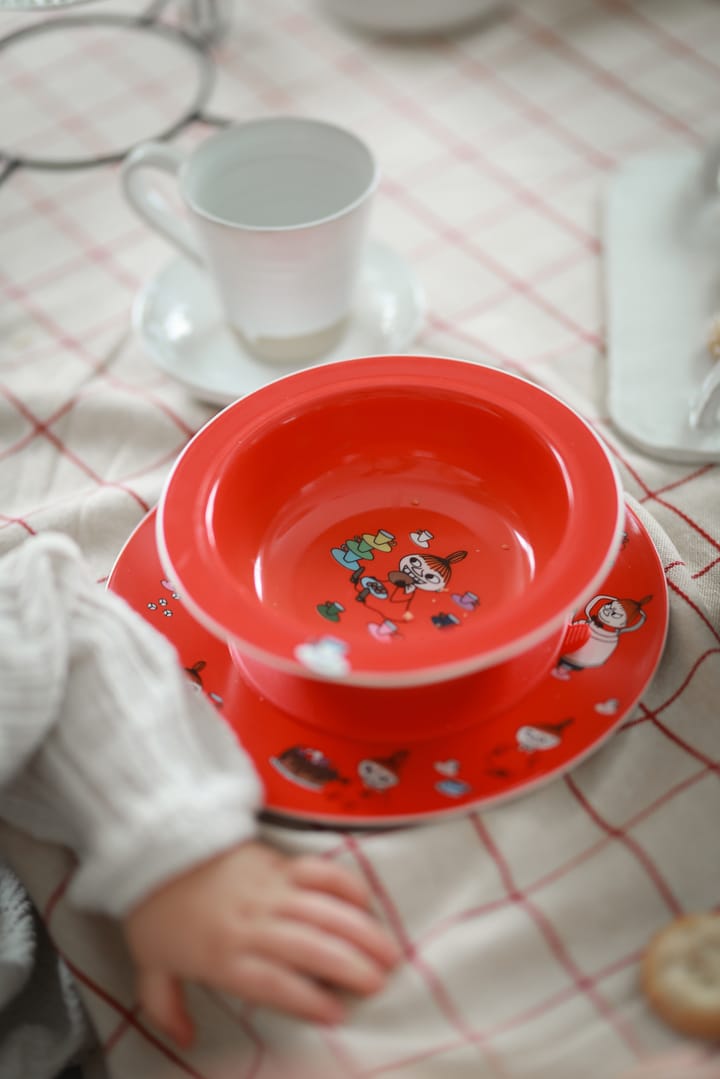 Mumin Lilla My prato com ventosa Ø15,5 cm, Vermelho Rätt Start