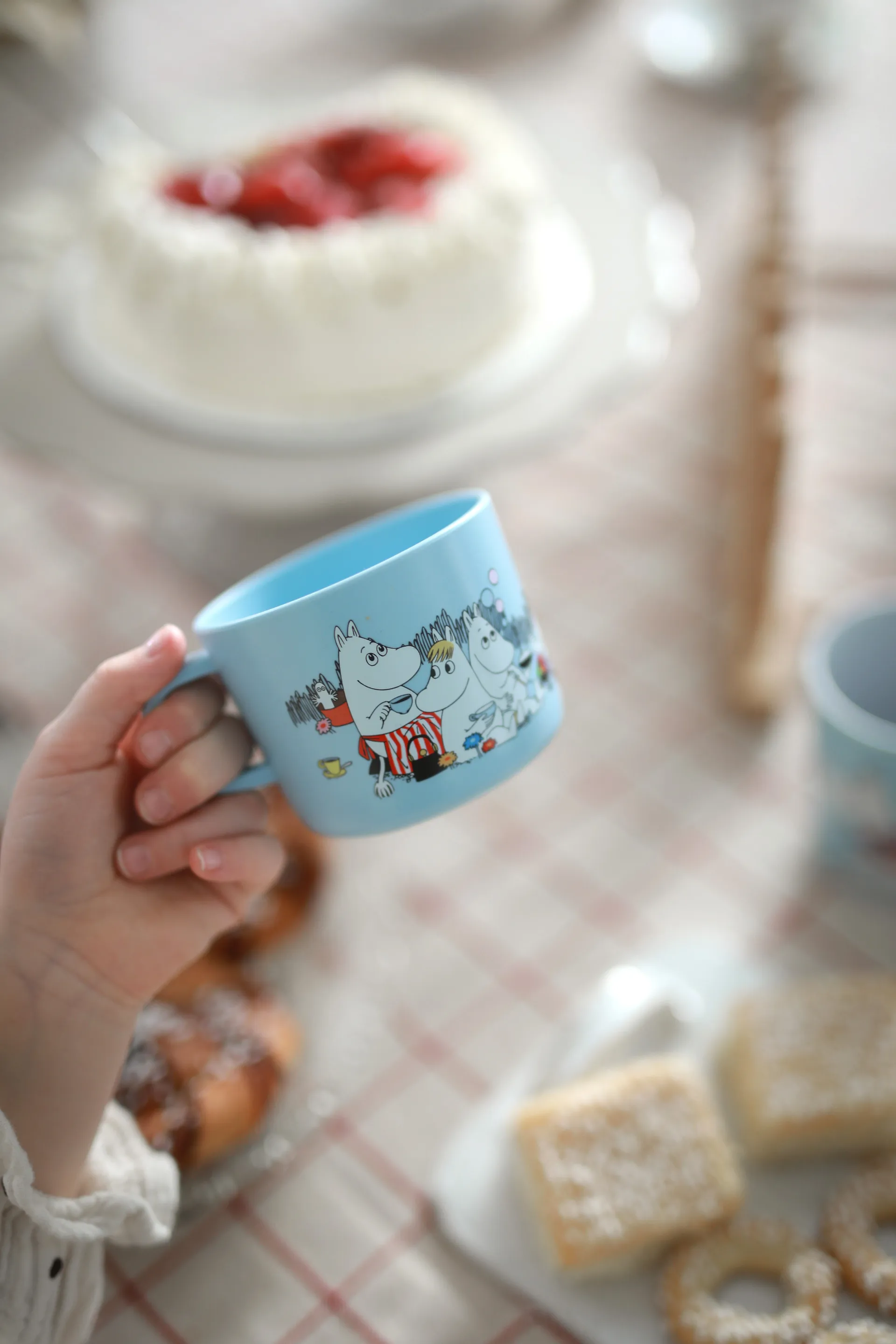 Mumin Picknick caneca 25 cl, Azul claro Rätt Start
