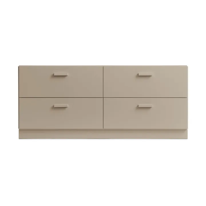 Cómoda Relief baixa com base 123x46,6 cm bege - Relief