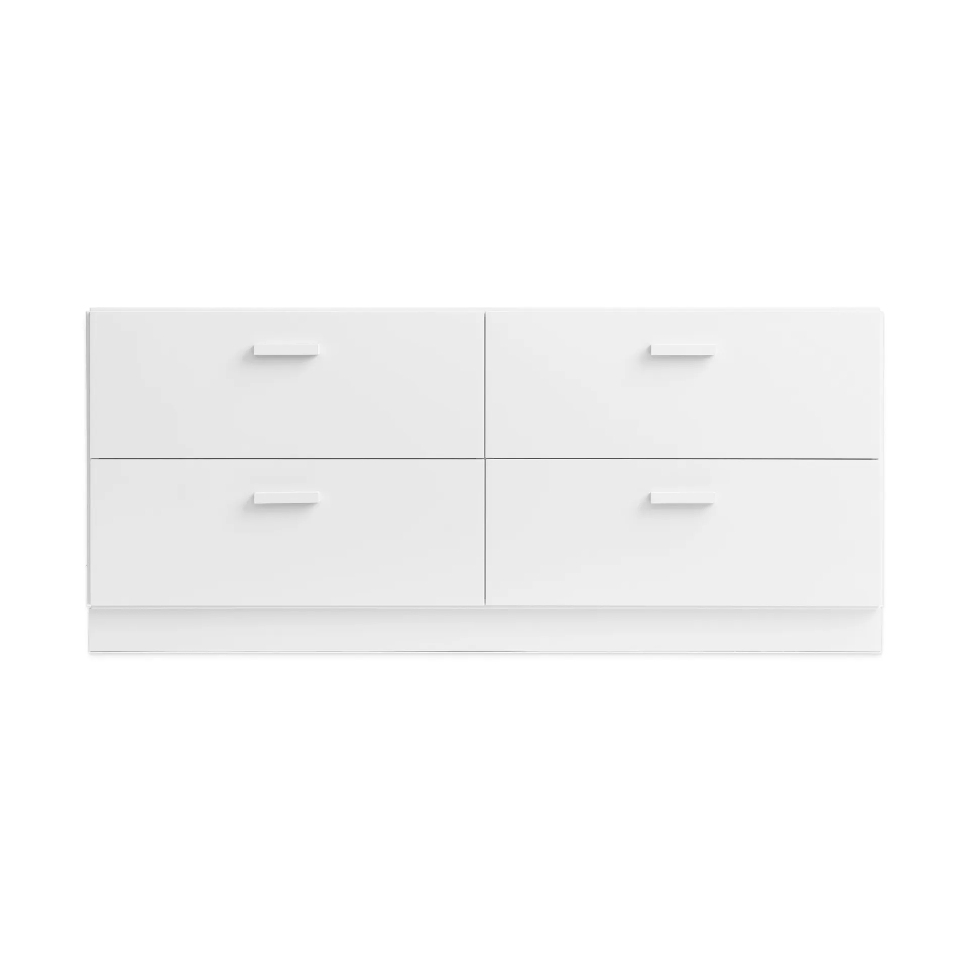 Cómoda Relief baixa com base 123x46,6 cm branca,  Relief