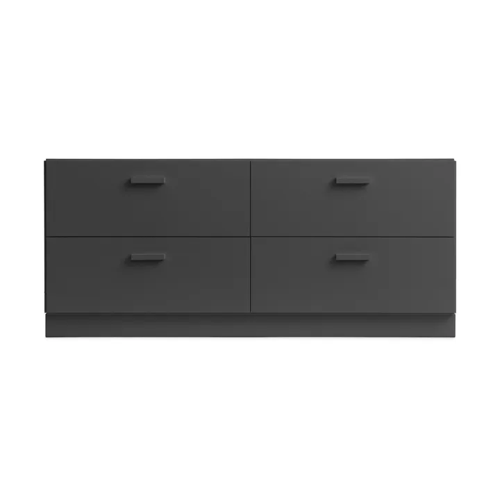Cómoda Relief baixa com base 123x46,6 cm cinza - Relief
