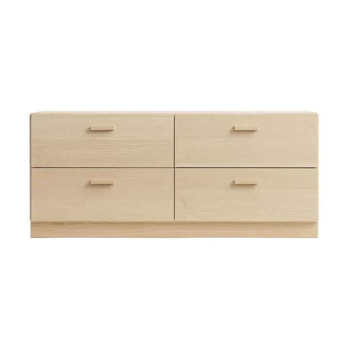 Cómoda Relief baixa com base 123x46,6 cm freixo - Relief