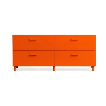 Cómoda Relief baixa com pés 123x46,6 cm laranja - Relief