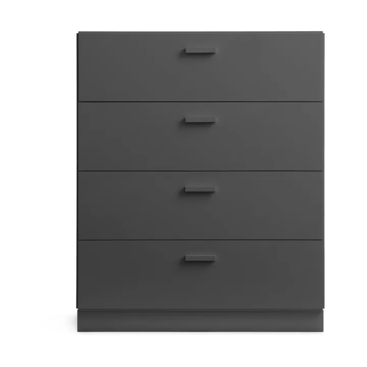 Cómoda Relief larga com base 82x92,2 cm cinza - Relief