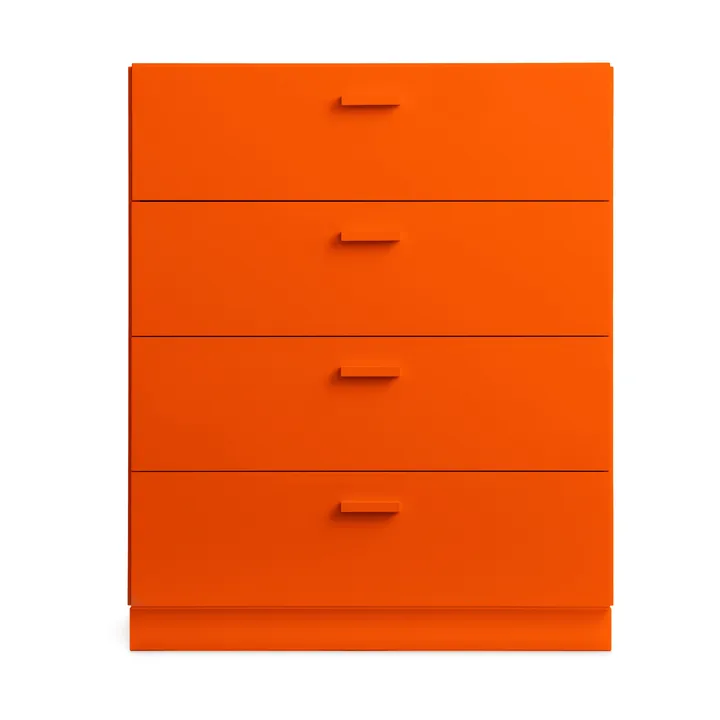 Cómoda Relief larga com base 82x92,2 cm laranja - Relief