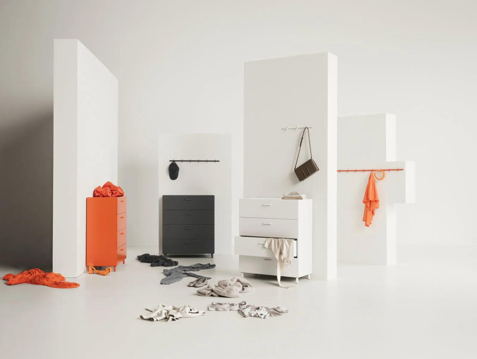 Cómoda Relief larga com pés 82x92,2 cm branca Relief