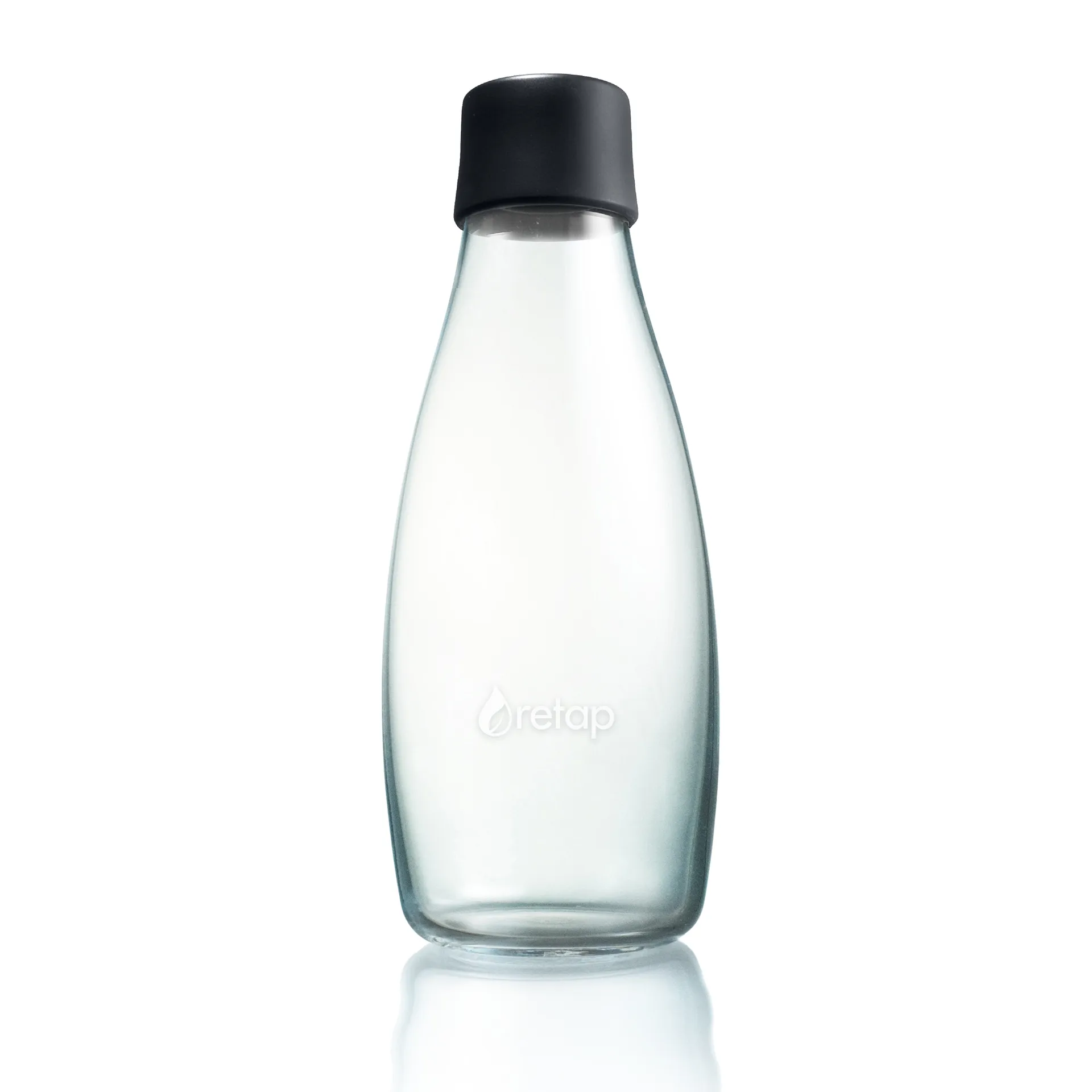 Garrafa de vidro Retap 0,5 l, Preto Retap