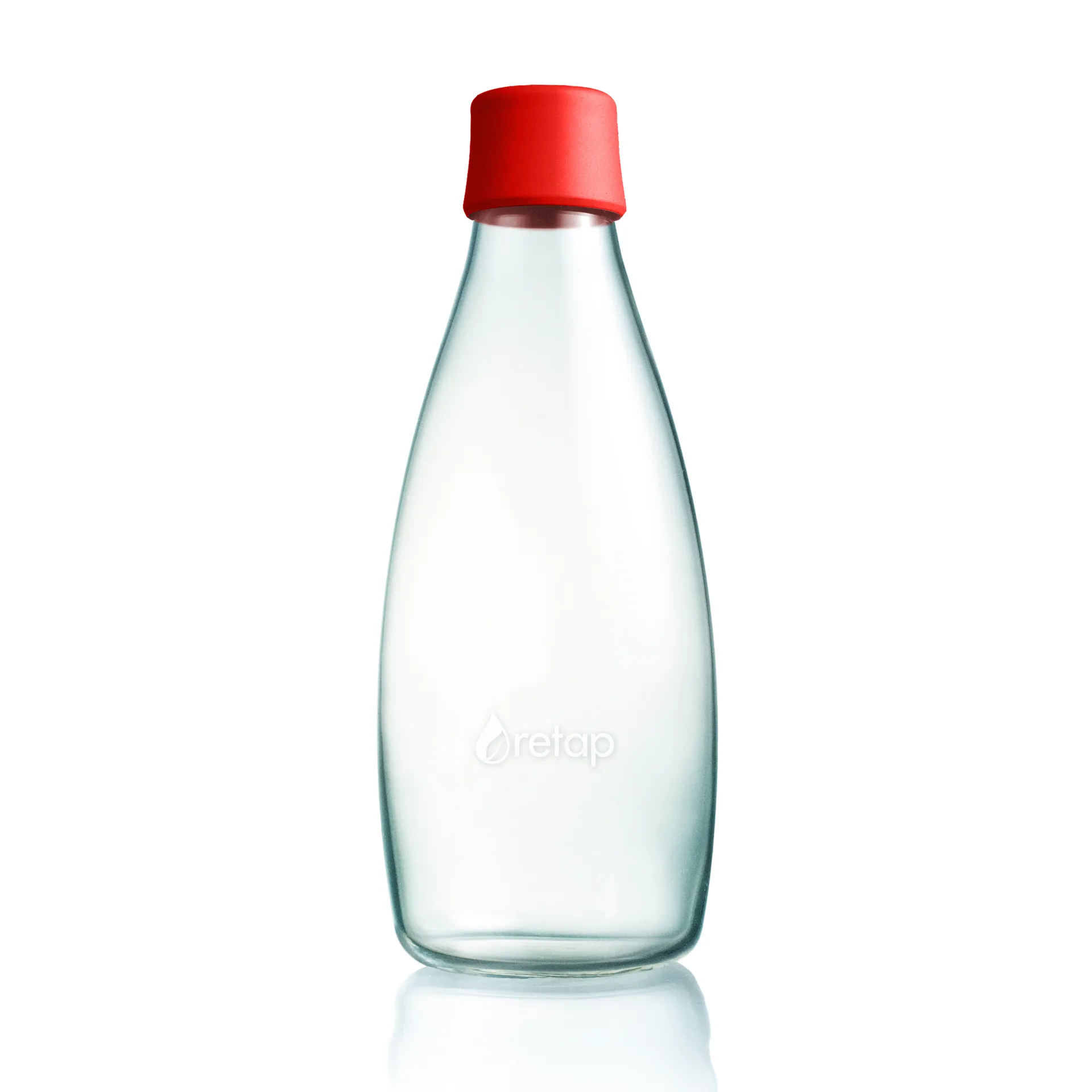 Garrafa de vidro Retap 0,8 l, vermelho Retap