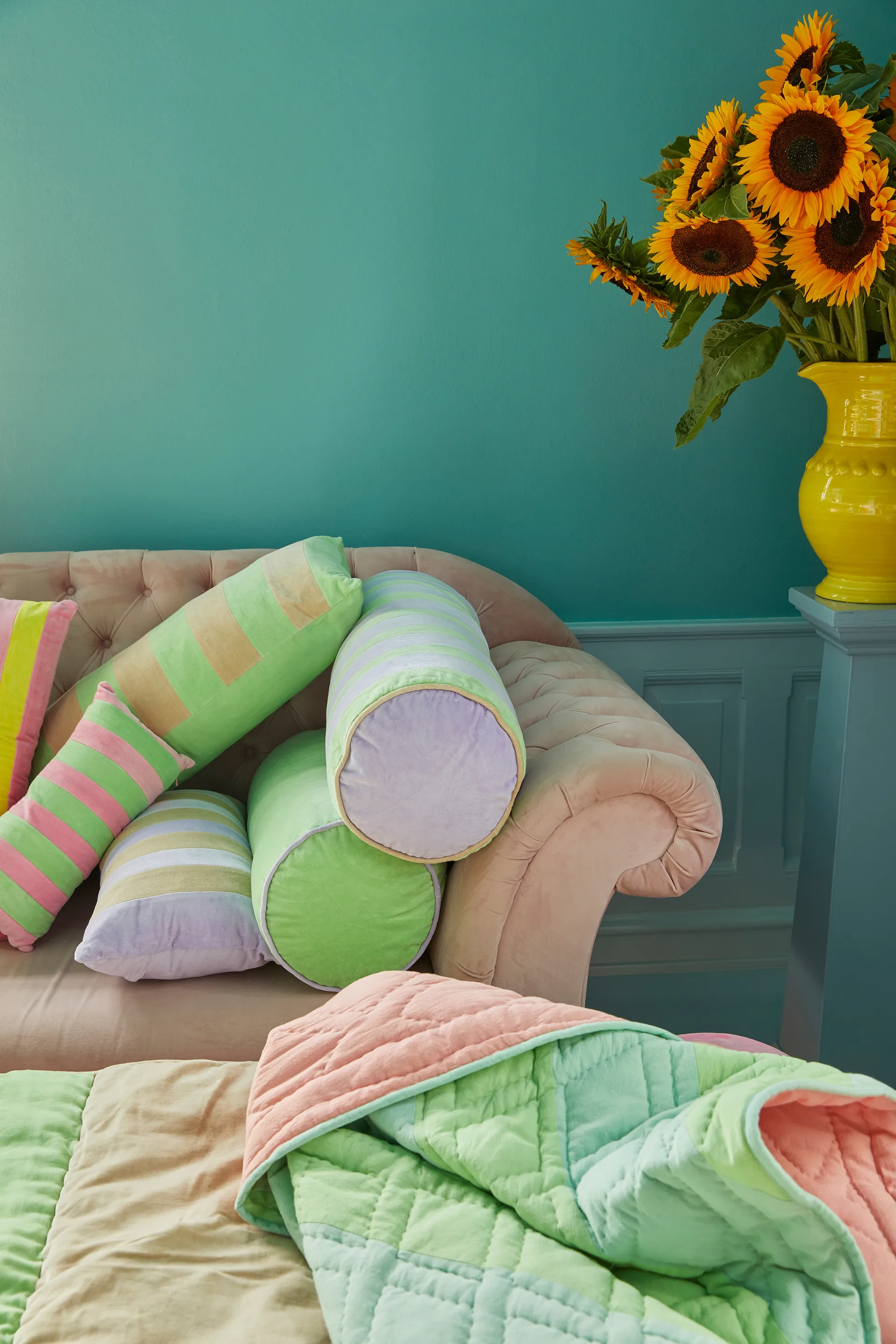 Almofada Rice 40x80 cm, Neon green-beige RICE