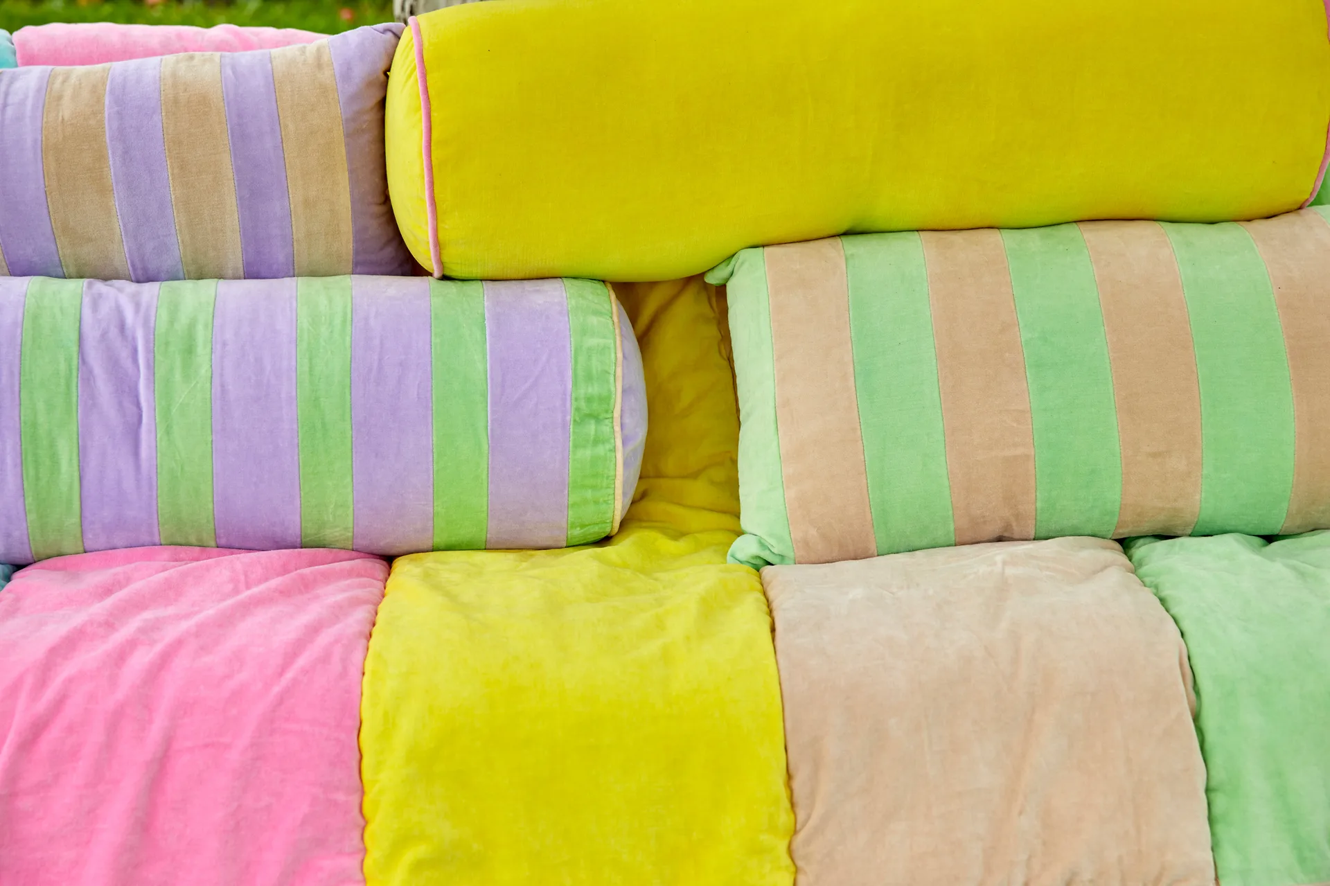 Almofada Rice 40x80 cm, Neon green-beige RICE