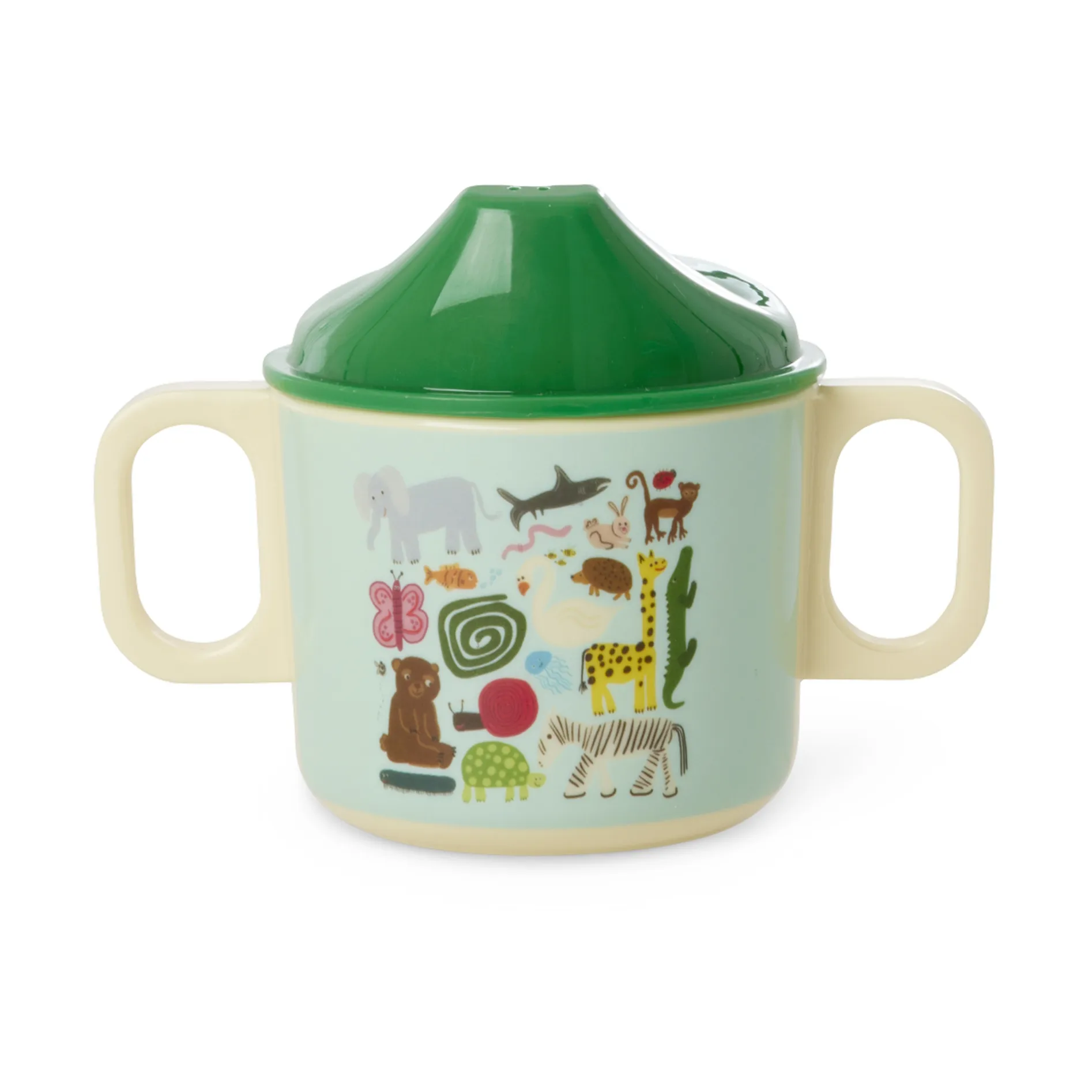 Caneca de criança com duas pegas Rice wildlife 25 cl, Menta RICE