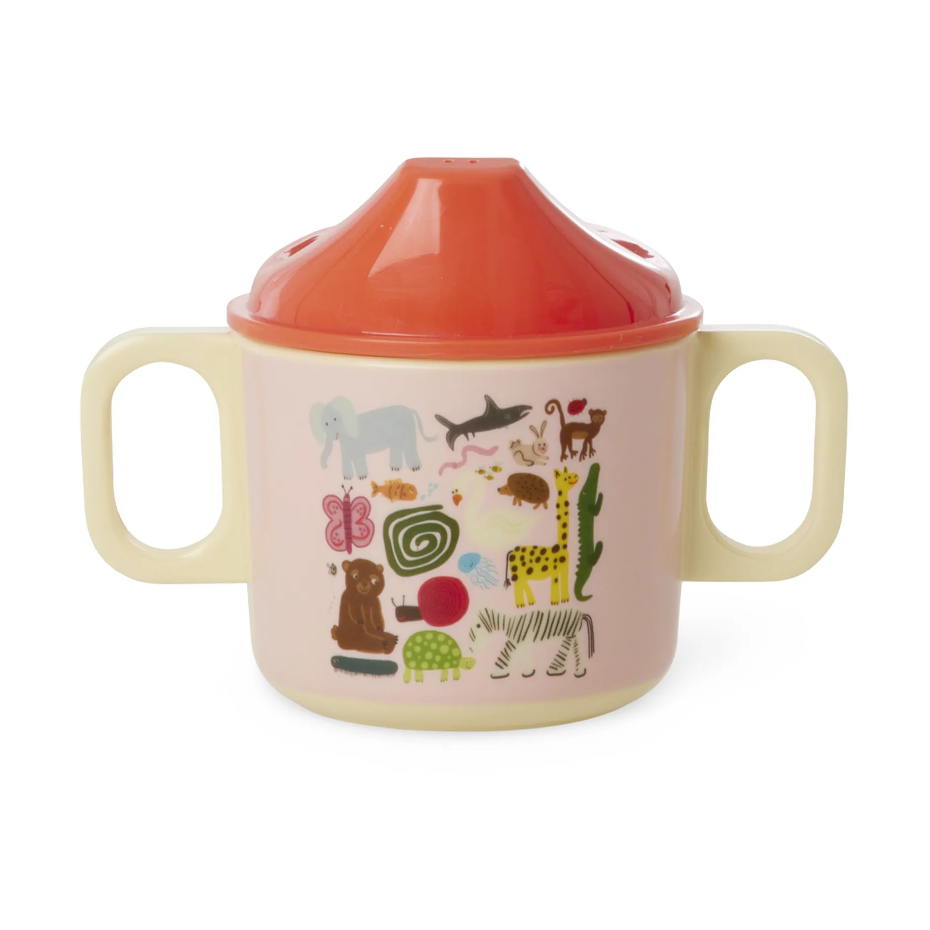 Caneca de criança com duas pegas Rice wildlife 25 cl, Rosa RICE
