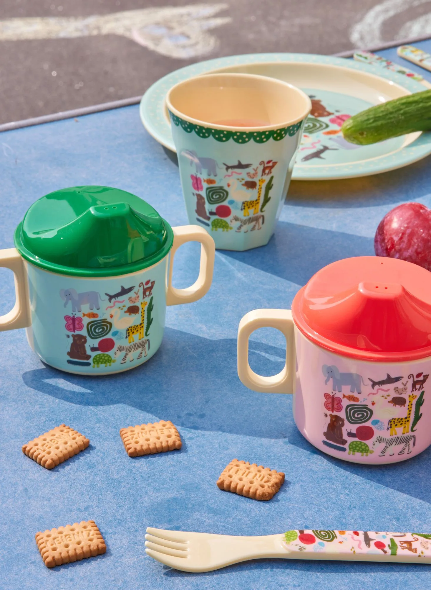 Caneca de criança com duas pegas Rice wildlife 25 cl, Rosa RICE