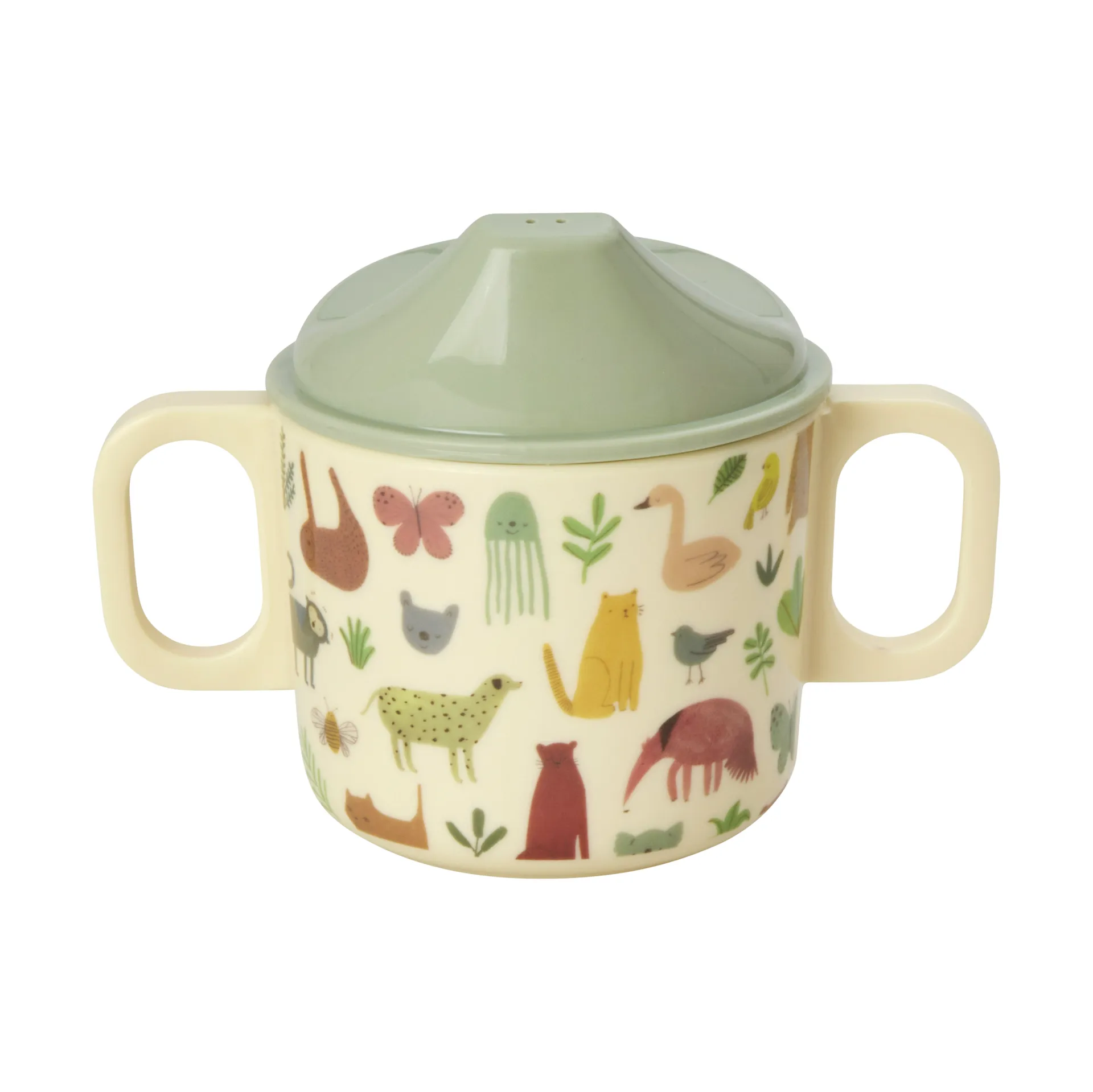 Caneca infantil com duas pegas Rice 20 cl, Sweet Jungle Print-Cream RICE