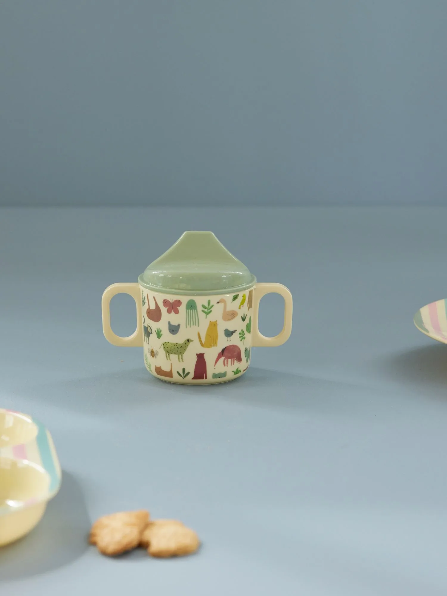 Caneca infantil com duas pegas Rice 20 cl, Sweet Jungle Print-Cream RICE