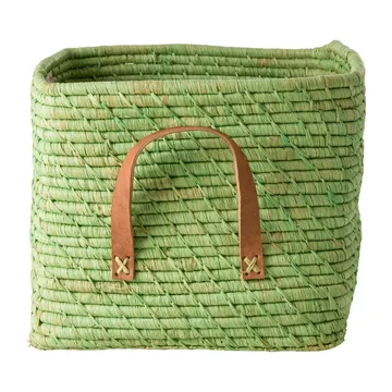 Cesto de armazenamento Rice raffia - Soft green - RICE