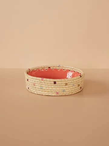 Cesto redondo Rice raffia small - Natural - RICE