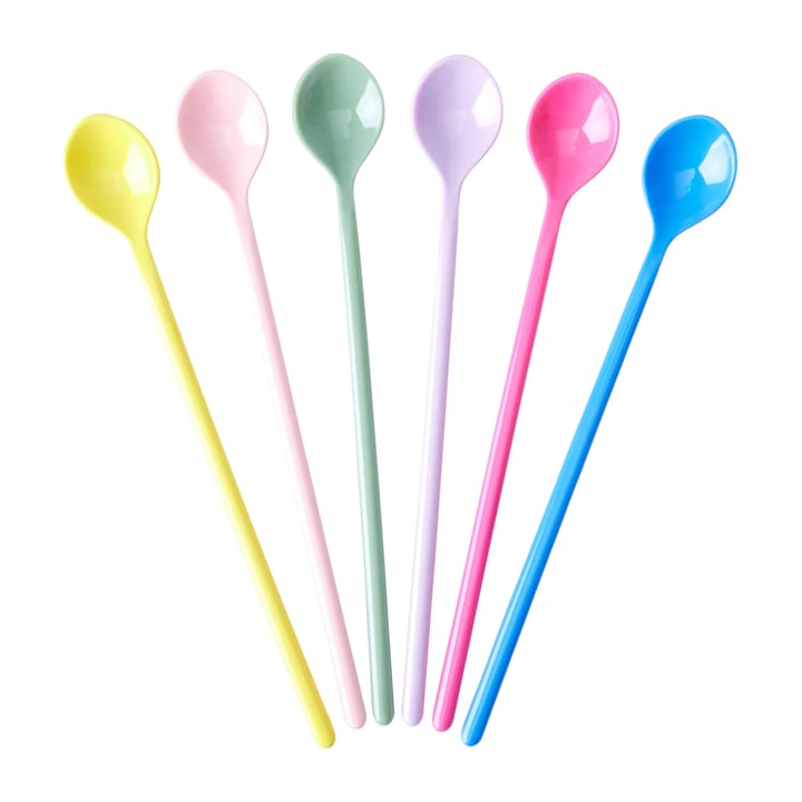 Colher de melamina Rice longa, 6 un. - Multicolor - RICE