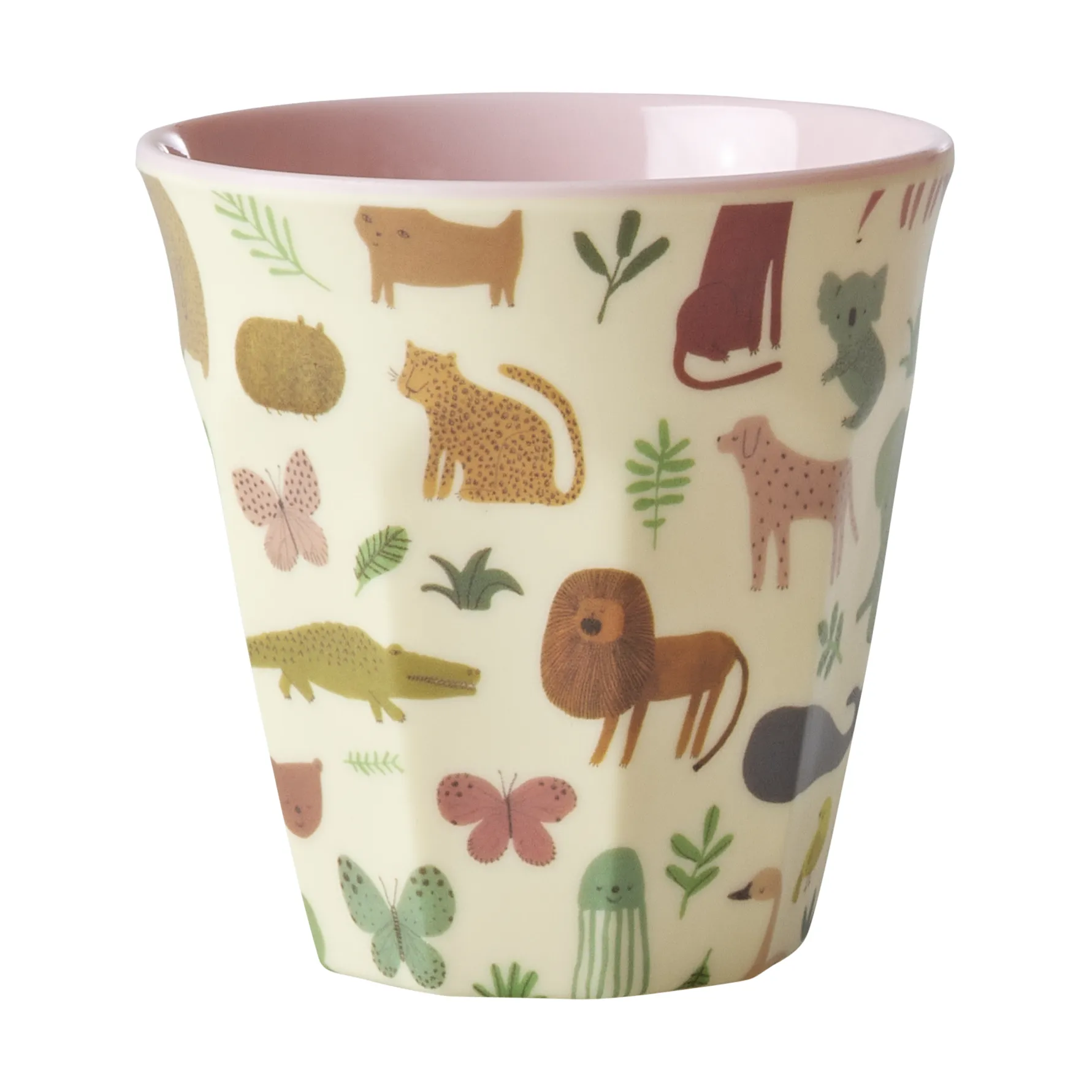 Copo infantil de melamina Rice, Sweet Jungle Print-Soft Pink RICE