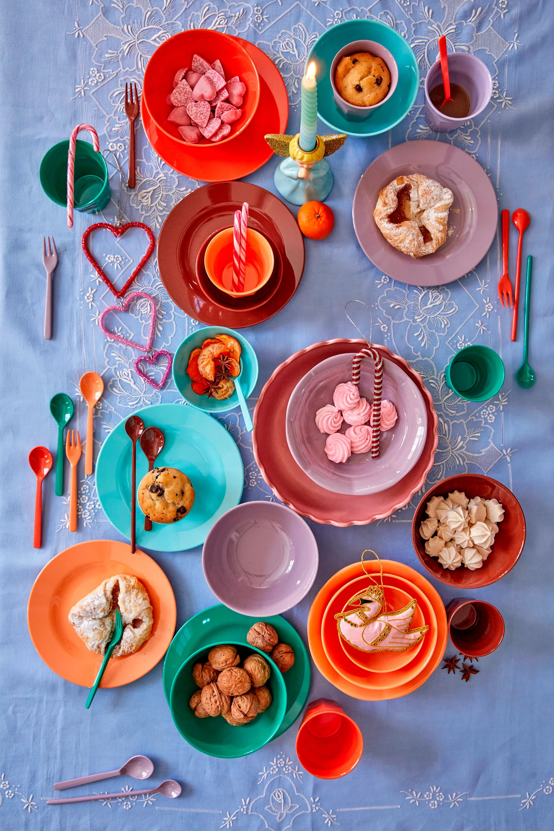 Prato de melamina Rice 20 cm, 6 un., Disco ball-colors RICE