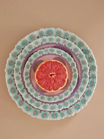 Prato Rice Embossed Flower pequeno Ø15 cm - Lavender - RICE