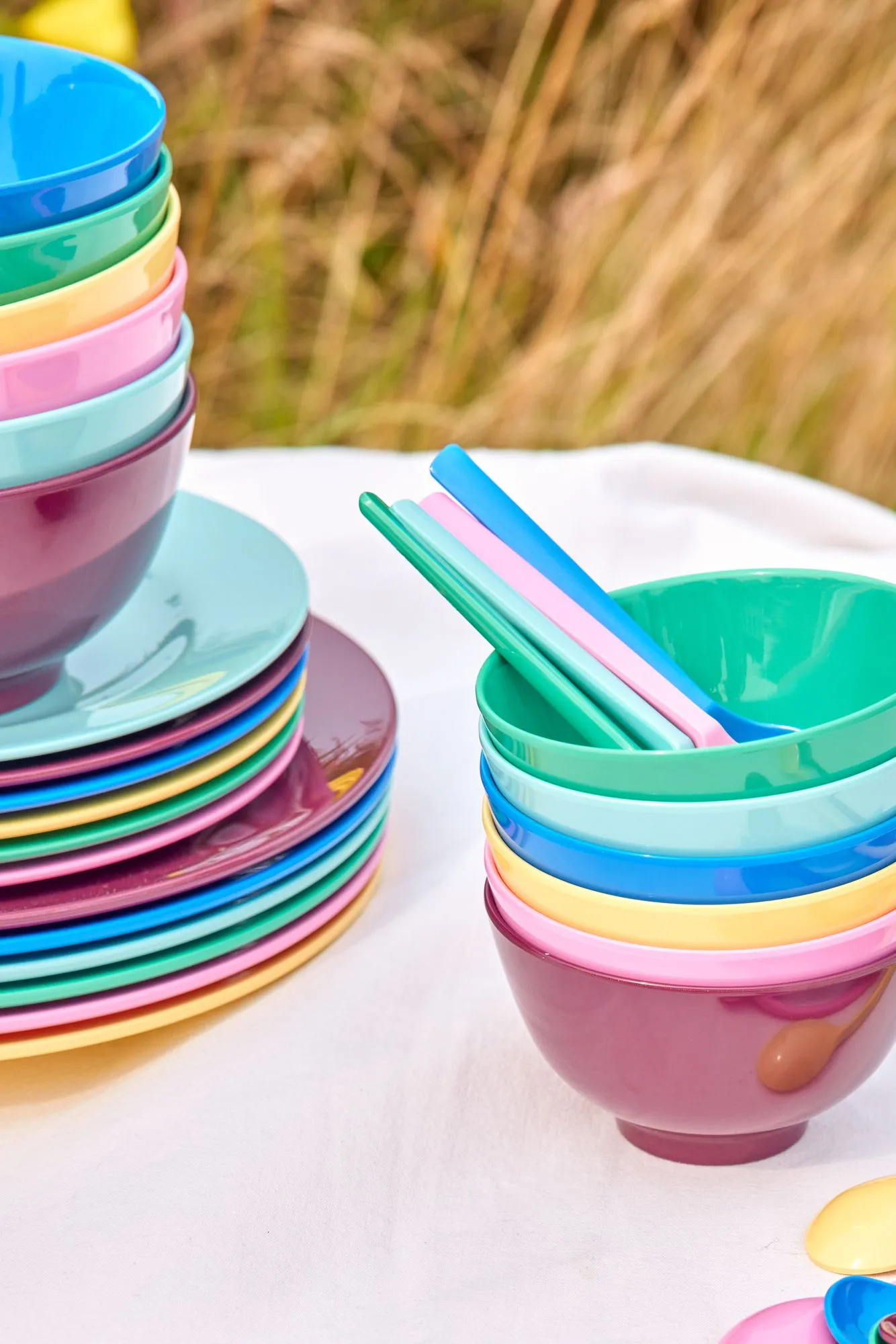 Pratos de melamina Rice Ø21 cm, 6 un., Mostre suas verdadeiras cores RICE