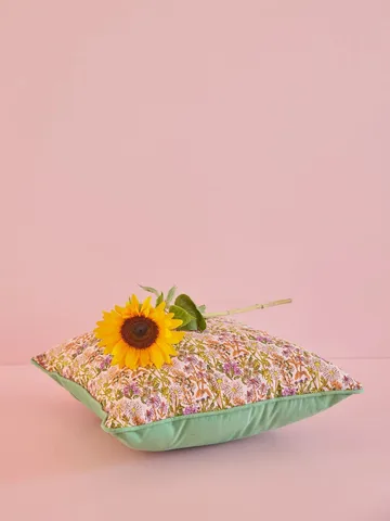 Rice almofada Flowers 40x40 cm - Multi-verde - RICE