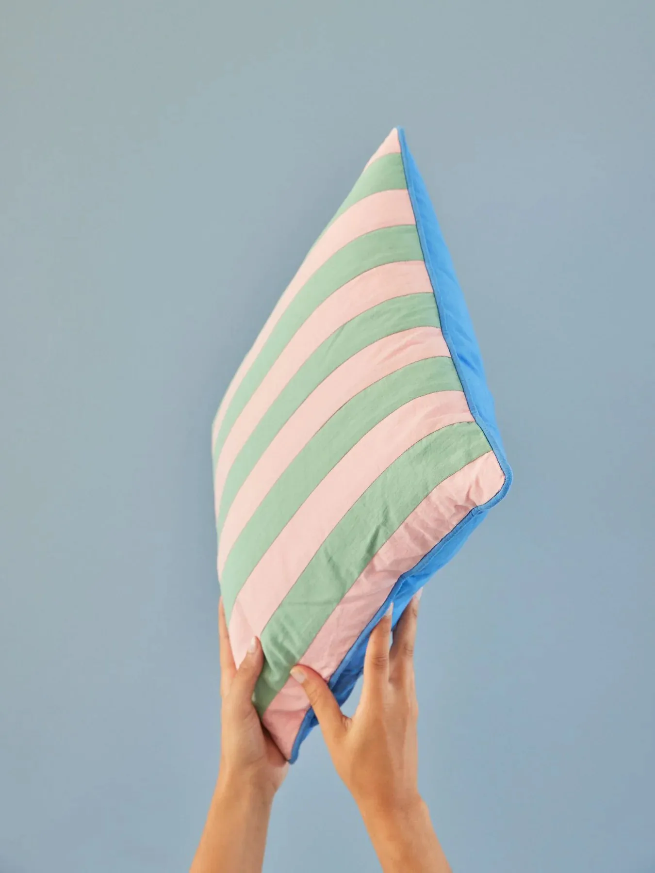 Rice almofada Striped 40x40 cm, Rosa-verde RICE