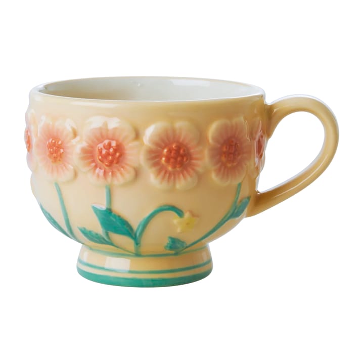 Rice Embossed Flower caneca cerâmica 30 cl, Creme RICE