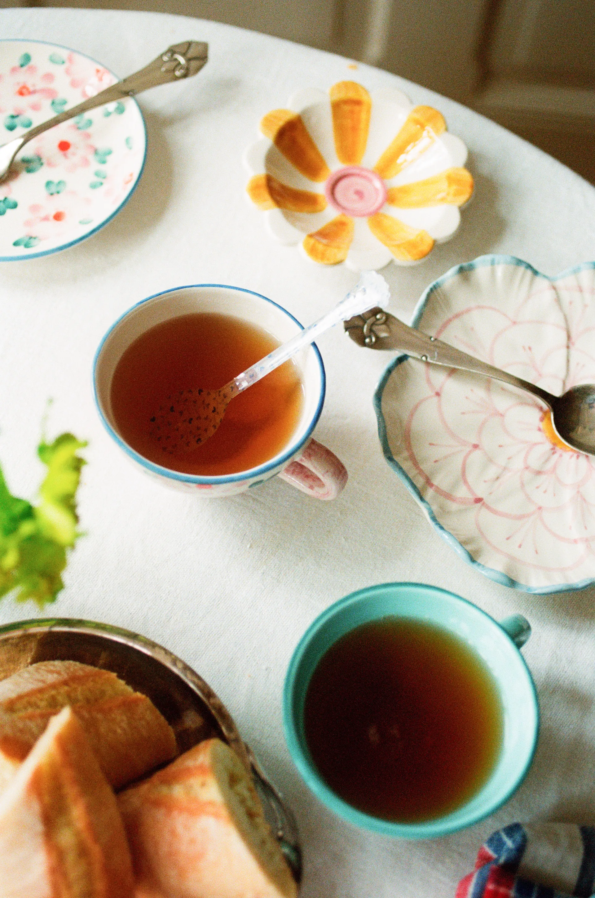 Rice Flower prato  Ø19,5 cm, Blue border RICE