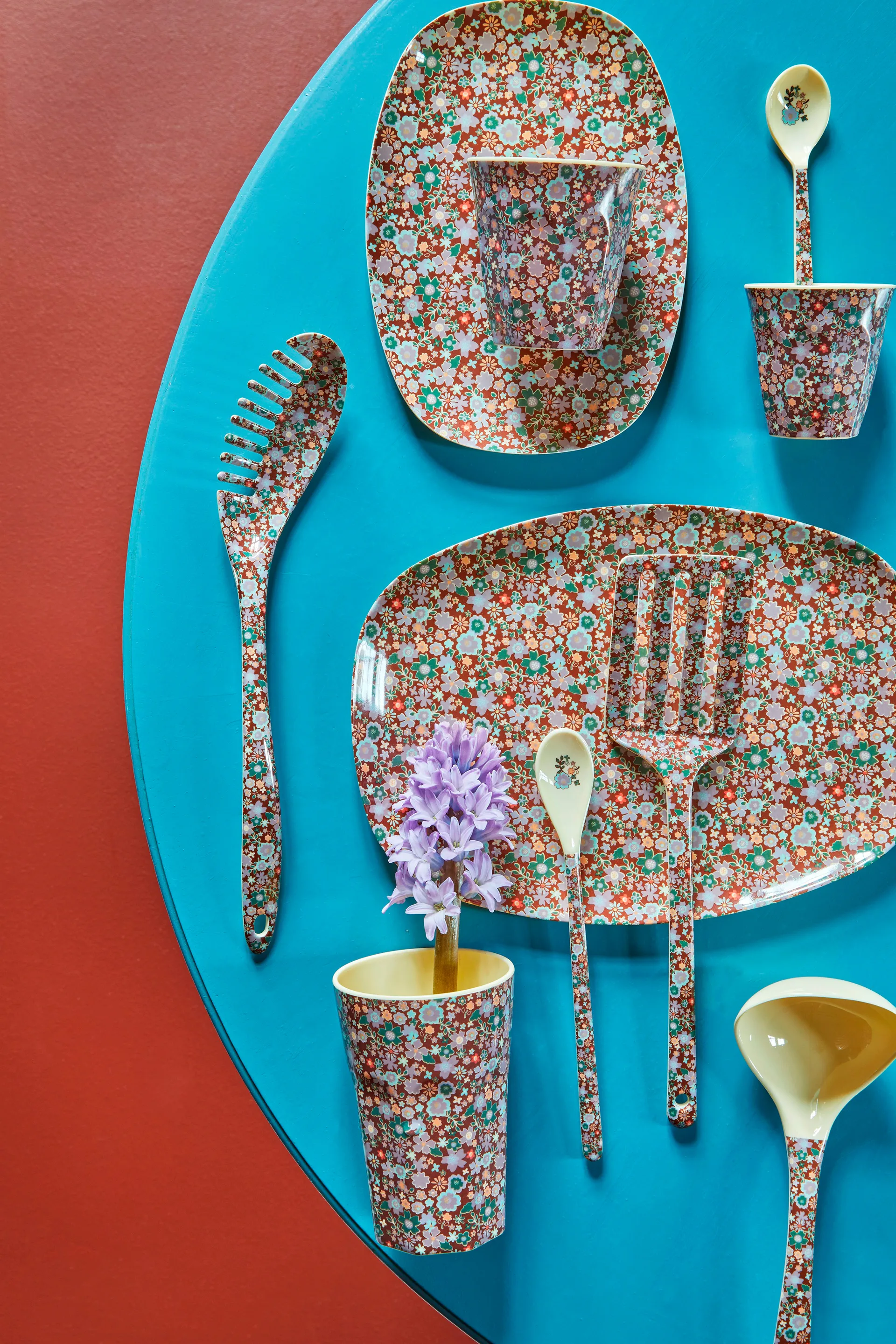 Rice prato de melamina 22x30 cm, Fall flower RICE