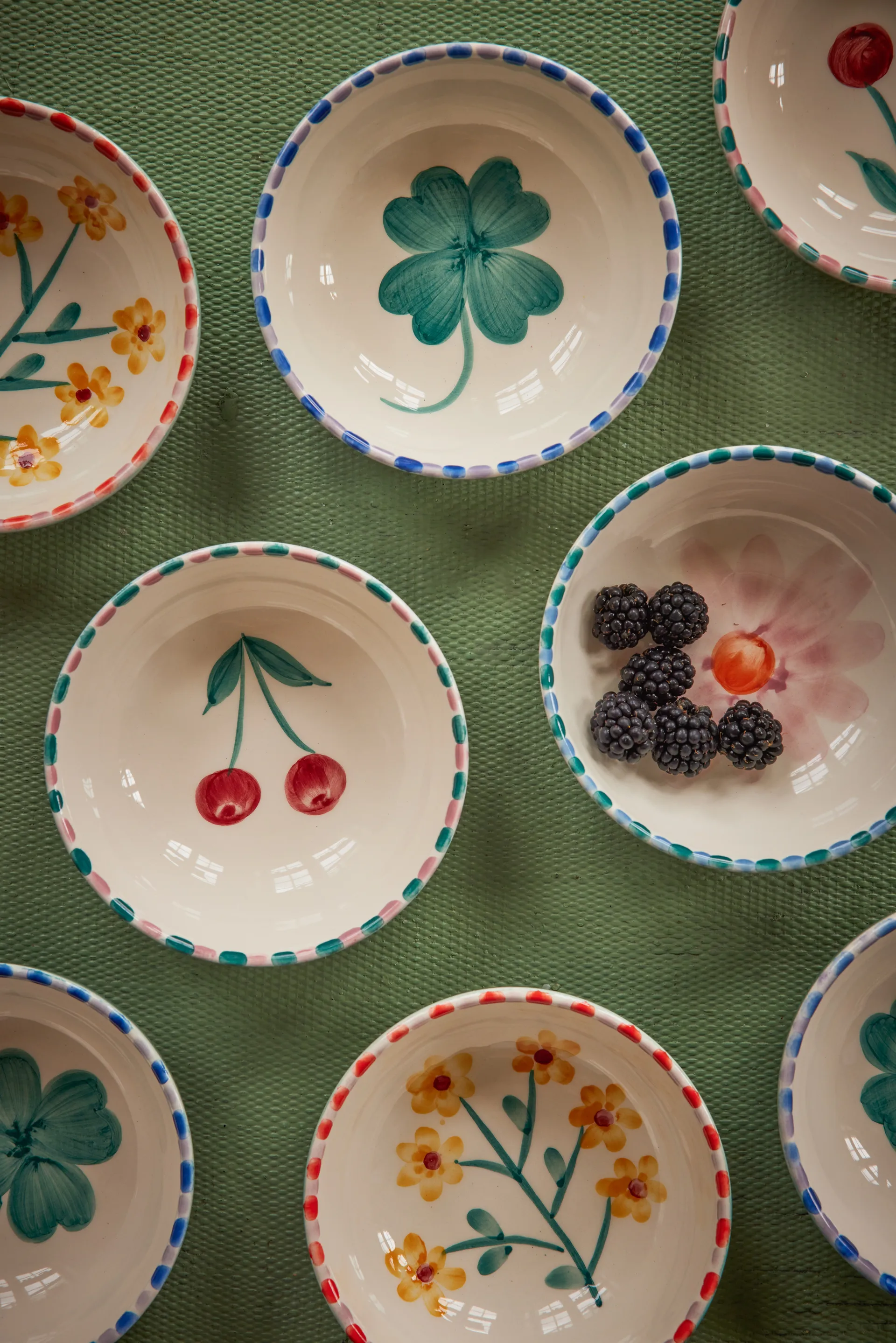 Rice taça de cerâmica 35 cl, Cherry-blue RICE