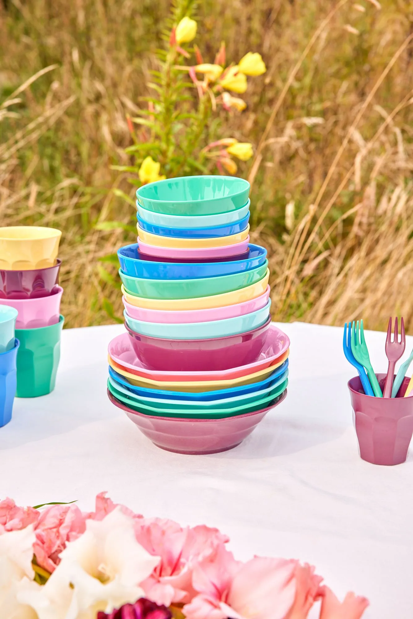 Rice tigela de melamina medium 70 cl, 6-unid., Mostre suas verdadeiras cores RICE