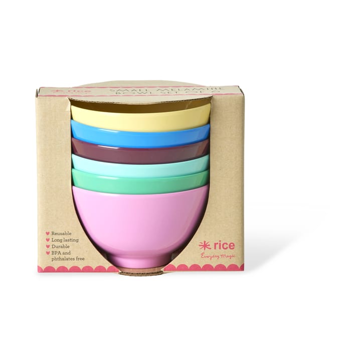 Rice tigela de melamina small 30 cl, 6-unid. - Mostre suas verdadeiras cores - RICE