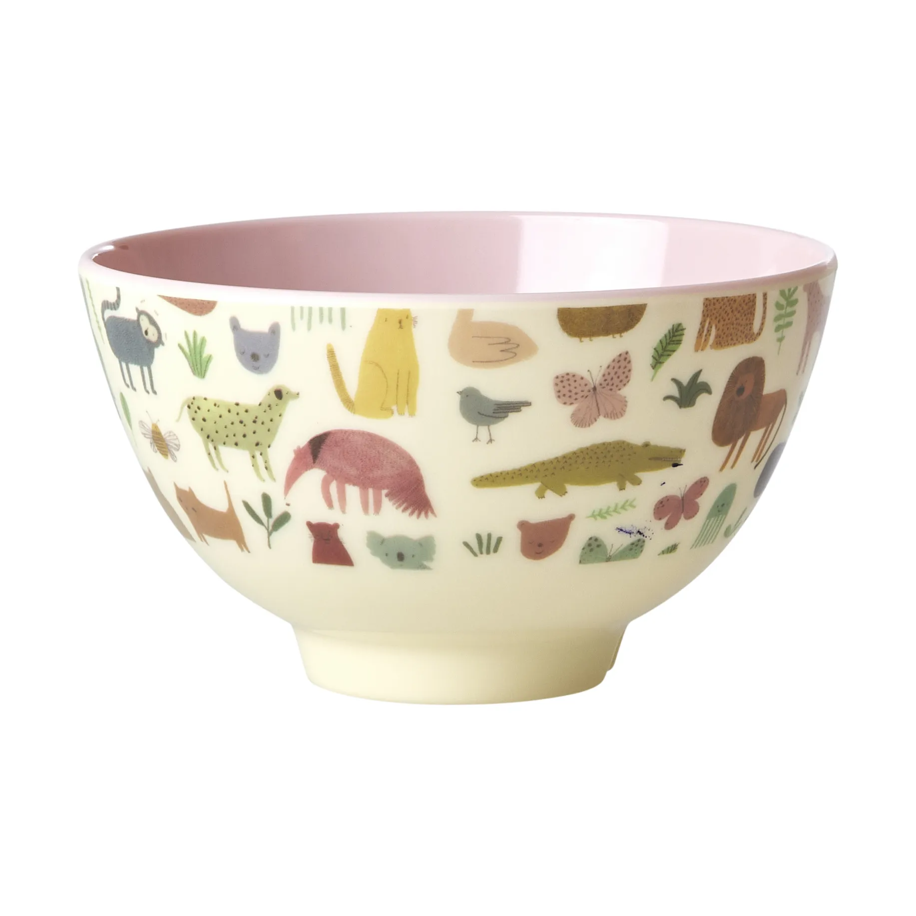 Rice tigela de melamina small, Sweet Jungle Print-Soft Pink RICE