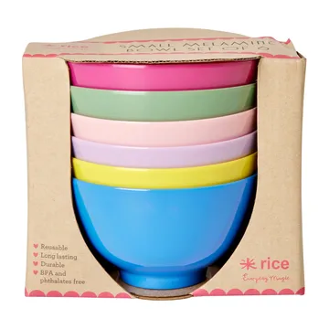 Rice tigela melamina - pequeno Ø11 cm 6 peças - Multicolor - RICE