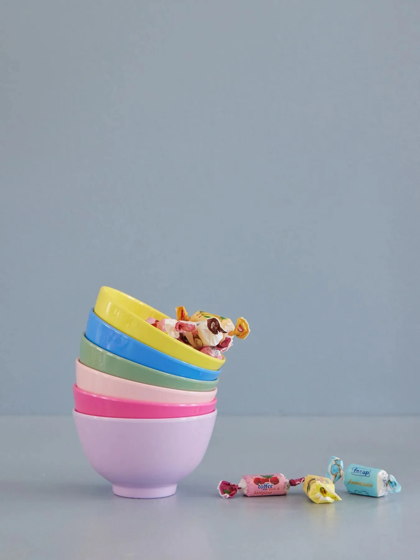 Rice tigela melamina - pequeno Ø11 cm 6 peças, Multicolor RICE
