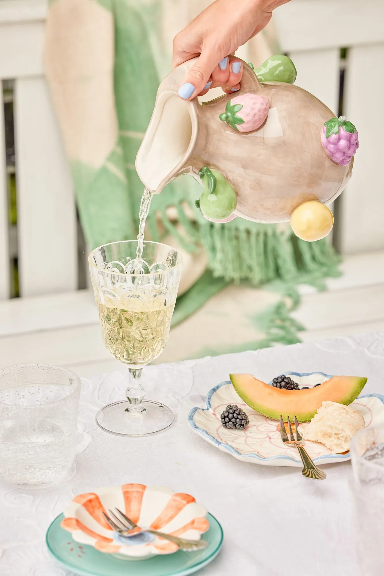 Rice vaso de cerâmica 25 cm, Frutas em relevo RICE