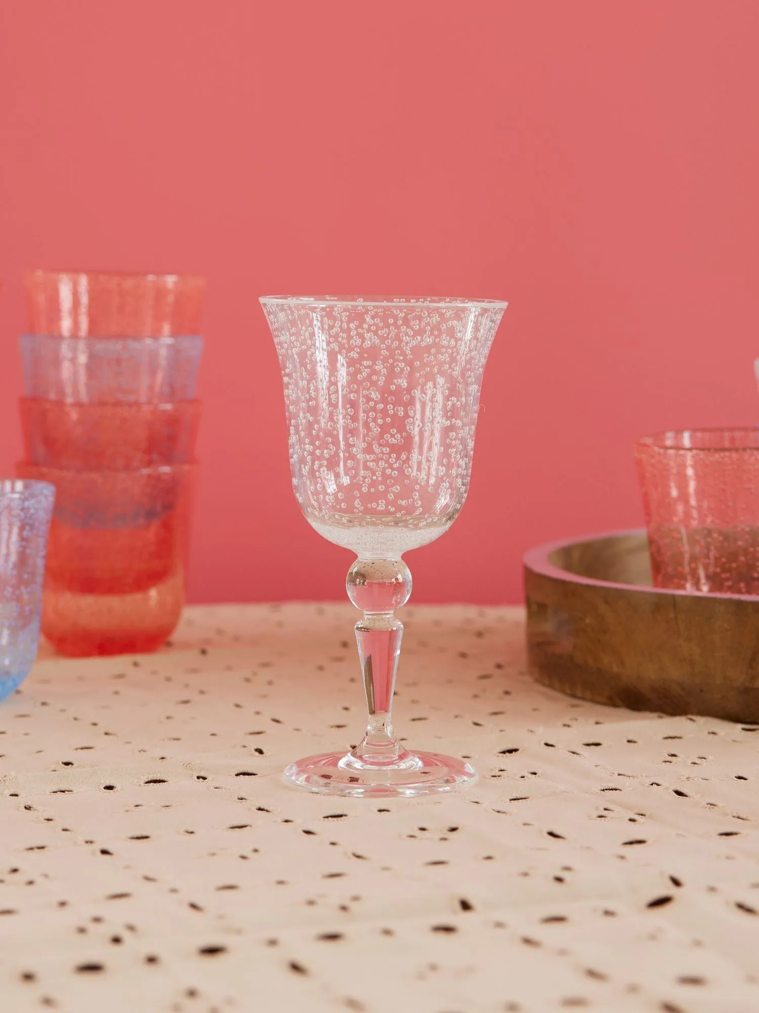 Taça de vinho Rice bubble design 36 cl, Clear RICE