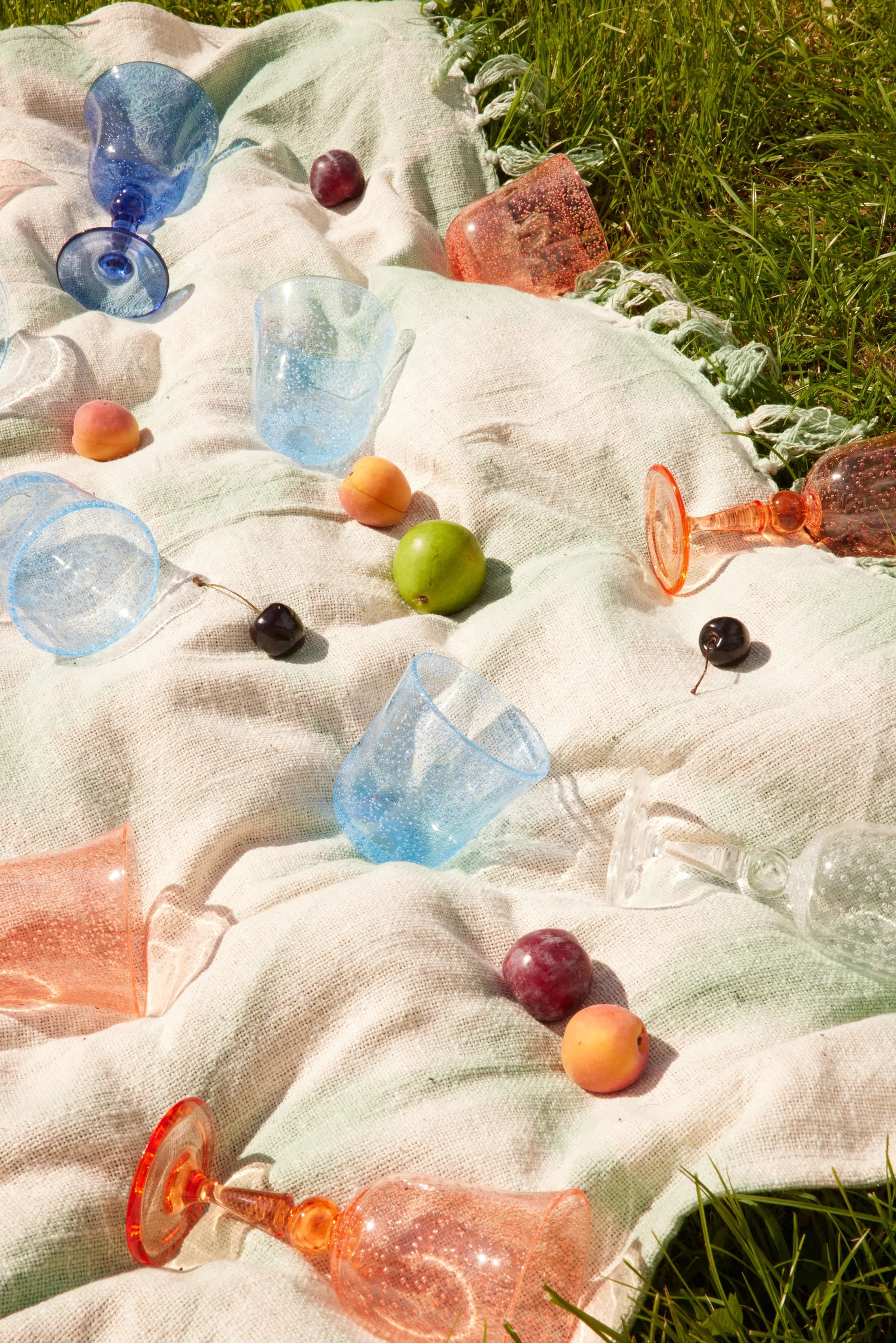 Taça de vinho Rice bubble design 36 cl, Peach RICE