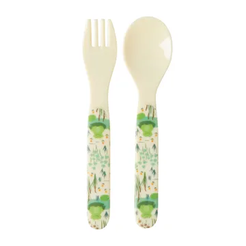 Talheres infantis Rice, 4 un. - Frog - RICE