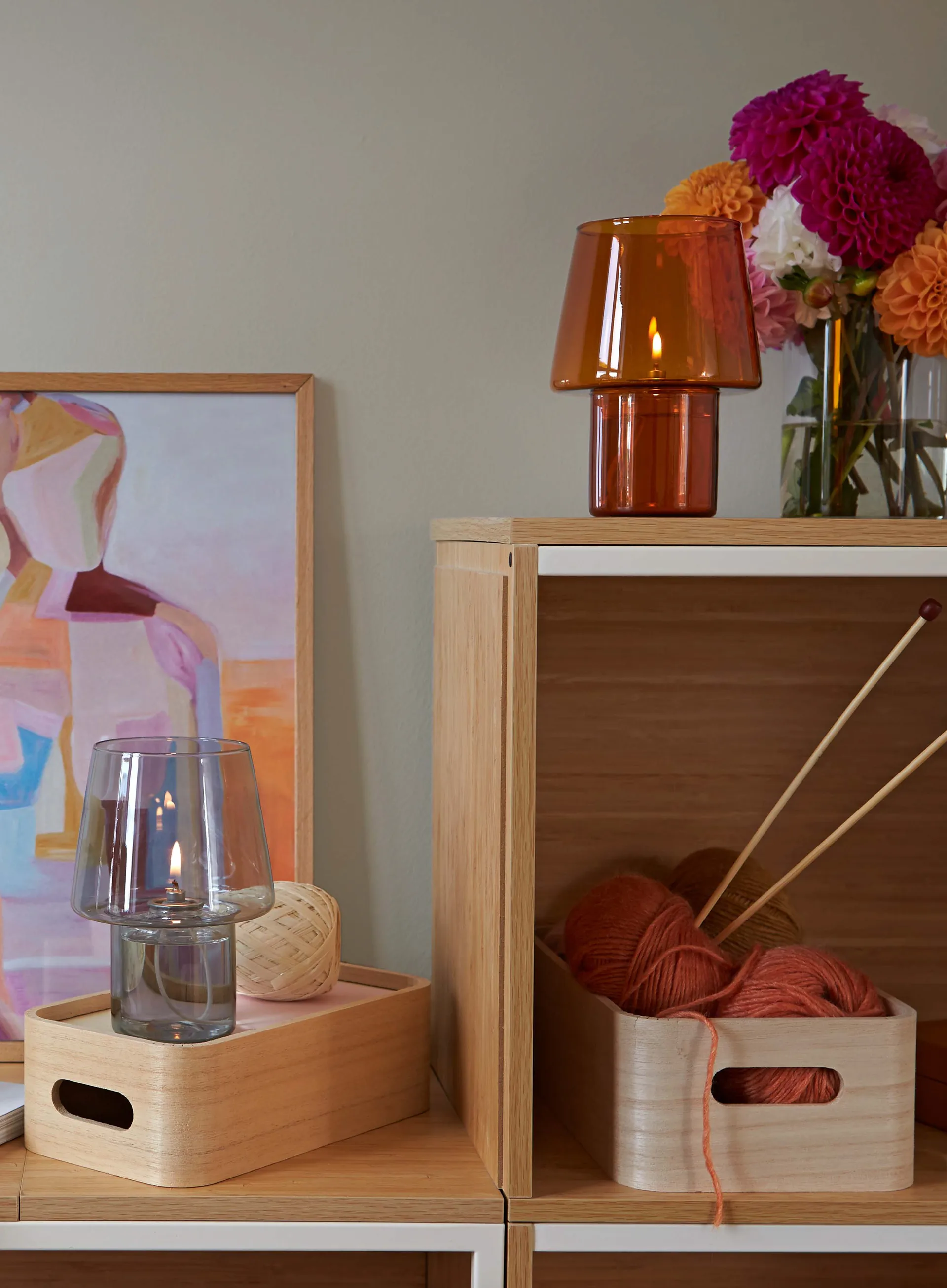 Candeeiro a óleo VIVA 16,5 cm, Smoke RIG-TIG