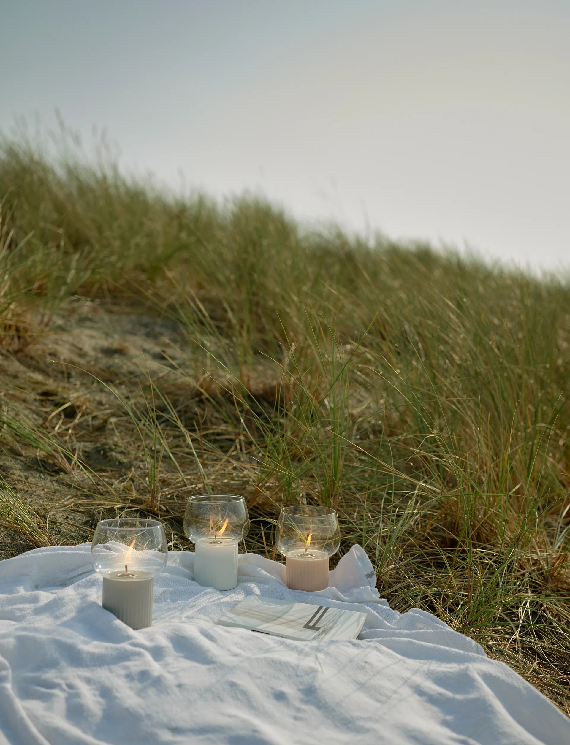  Candeia a óleo HYGGE hurricane 16 cm, Branco RIG-TIG