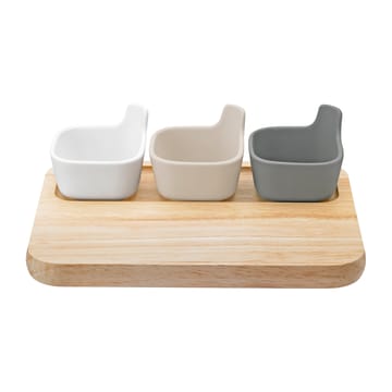 Conjunto de servir TAPAS - Branco-bege-cinza - RIG-TIG